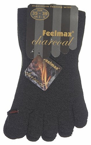 Feelmax Charcoal Toe Socks Ladies Shoe Size 5 - 8