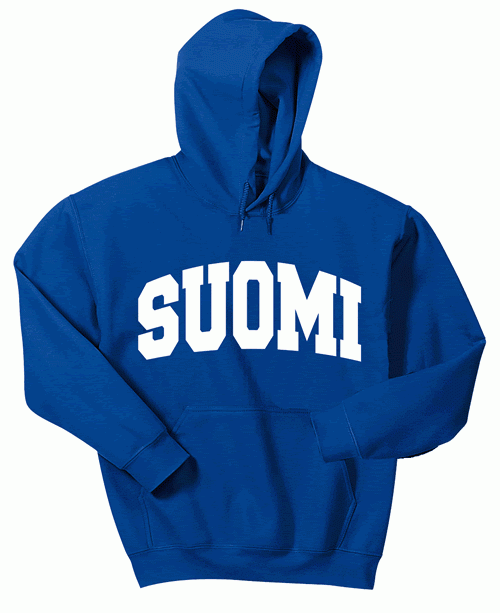 Finland Collegiate (Suomi) Hooded Sweatshirt Size Medium