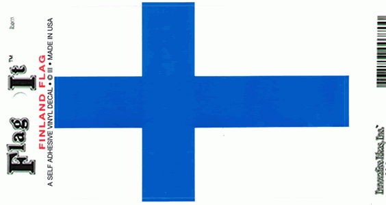 Vinyl Flag Decal 3.5"x5" - Finland Flag