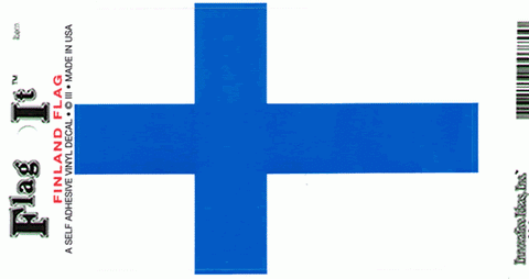 Vinyl Flag Decal 3.5"x5" - Finland Flag