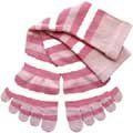 Feelmax Toe Socks 3 color Pink/White/Light Pink Ladies Shoe Size 5 - 8